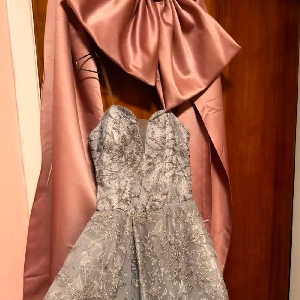 light blue cinderella quincinera dress PUFFY